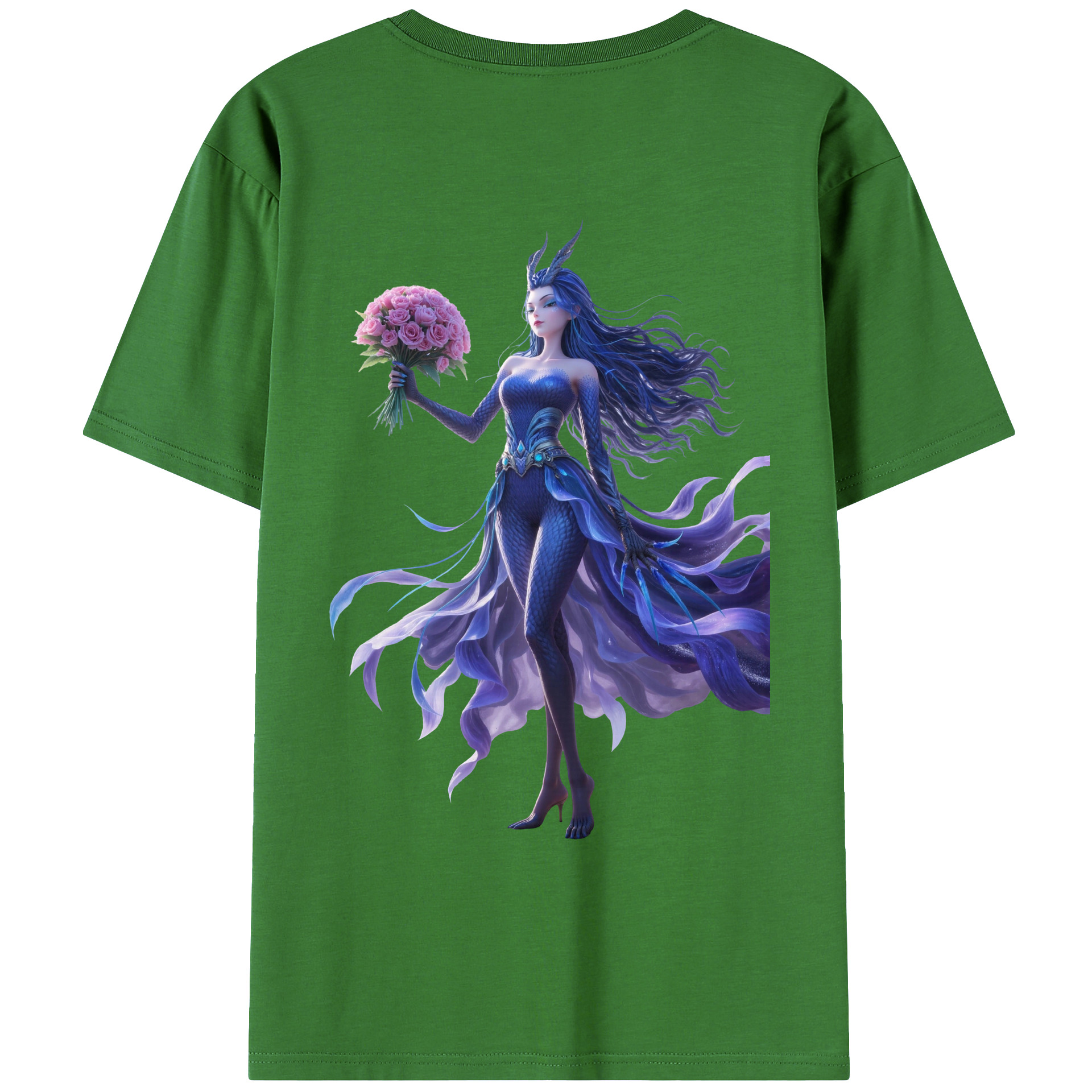 （画像用） Ne Zha 2 ナタ 魔童の大暴れ レディース半袖Tシャツ(バックプリント)